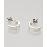 シルバー(006) | 【November】ストライプジルコンチタンピアス | cloenc